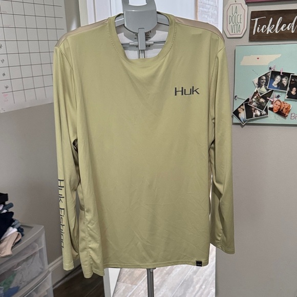 Huk Men's Long Sleeve Shirt - Light green - Picture 1 of 8